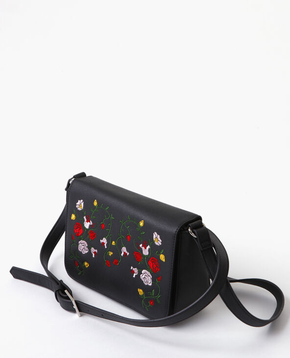 Sac boxy brodé noir - Pimkie