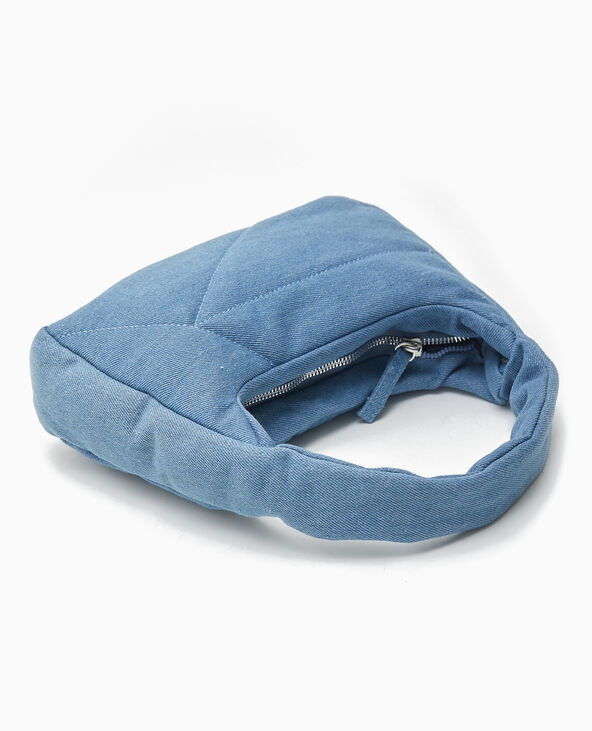 Sac effet jean matelassé porté épaule bleu - Pimkie