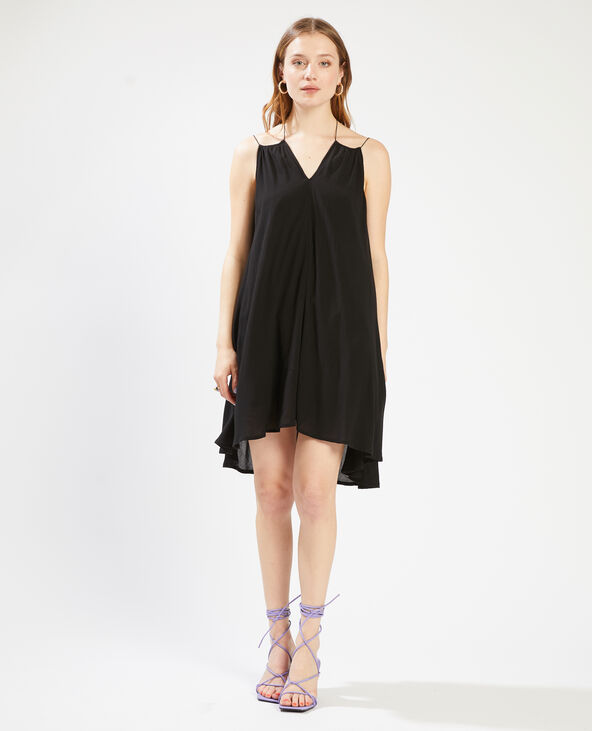 Robe courte bretelles croisées noir - Pimkie