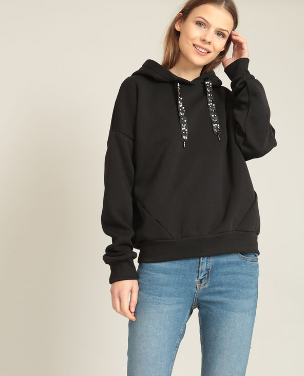 Sweat à capuche noir - Pimkie