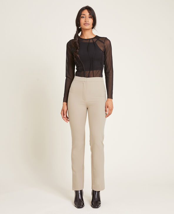 Pantalon slim avec fentes taupe - Pimkie