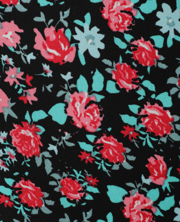 Robe trapèze fleurie noir - Pimkie