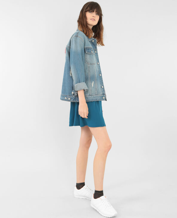 Robe trapèze bleu foncé - Pimkie