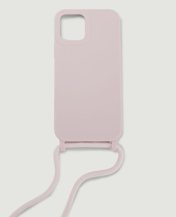 Coque iPhone avec bandoulière rose clair - Pimkie