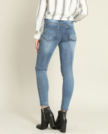 Jean skinny taille haute bleu foncé - Pimkie