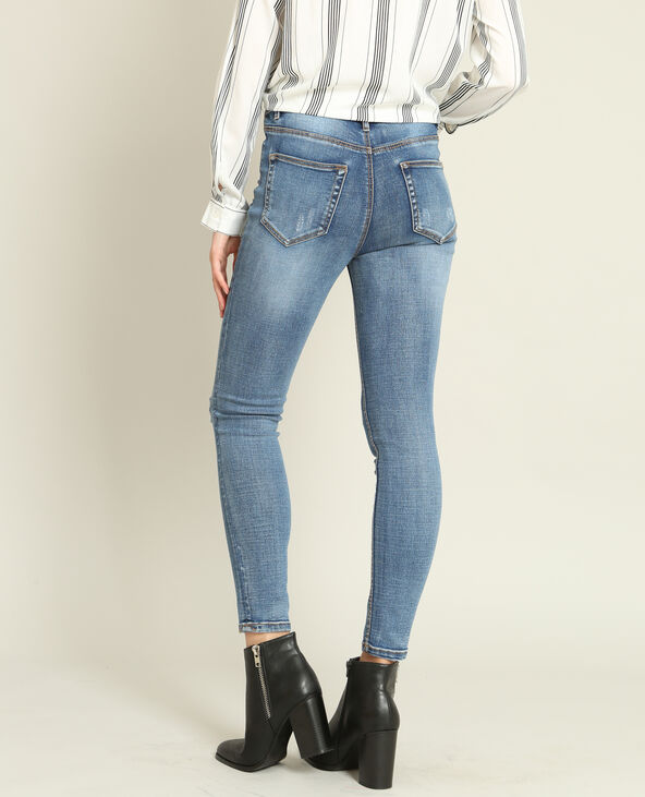 Jean skinny taille haute bleu foncé - Pimkie