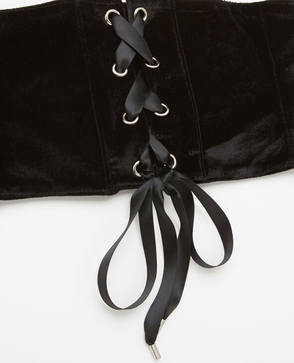 Ceinture corset effet velours