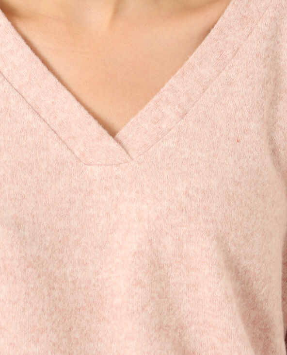 Pull à manches 3/4 rose clair - Pimkie