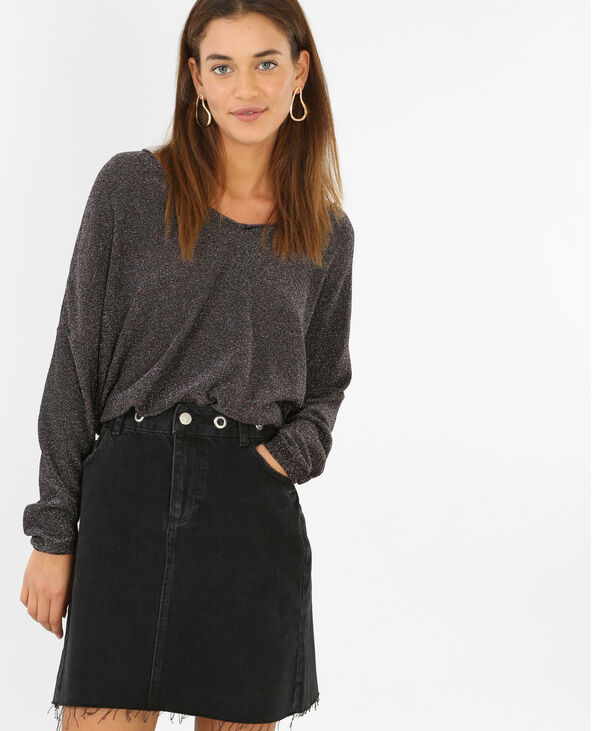 Pull en lurex noir - Pimkie