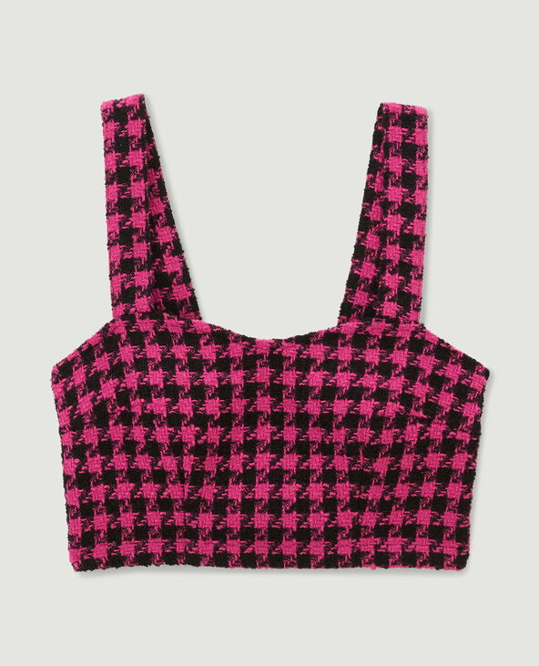Brassière en tweed rose - Pimkie