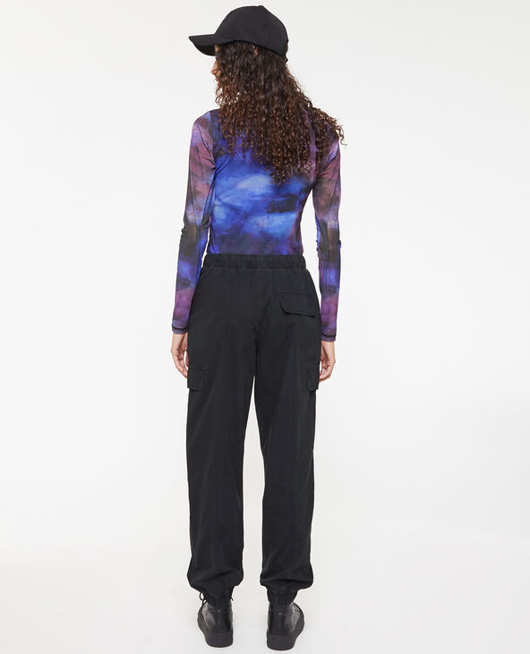 Pantalon cargo taille et bas élastiqués noir - Pimkie