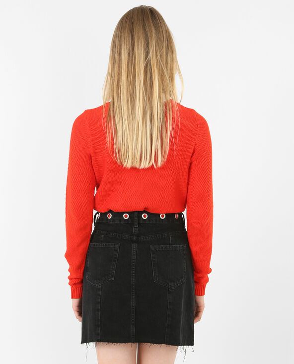 Pull col claudine rouge - Pimkie