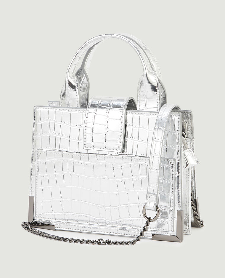 Sac boxy avec poignées gris - Pimkie