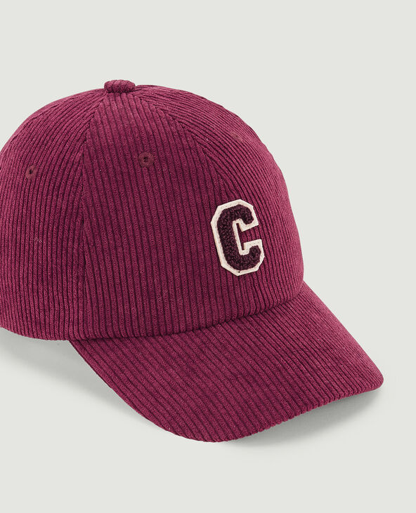 Casquette en velours bordeaux - Pimkie
