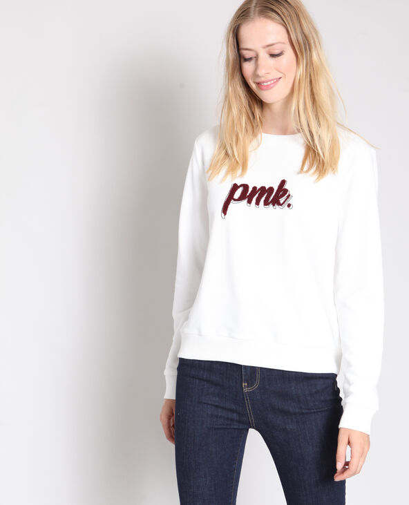 Sweat logo blanc - Pimkie