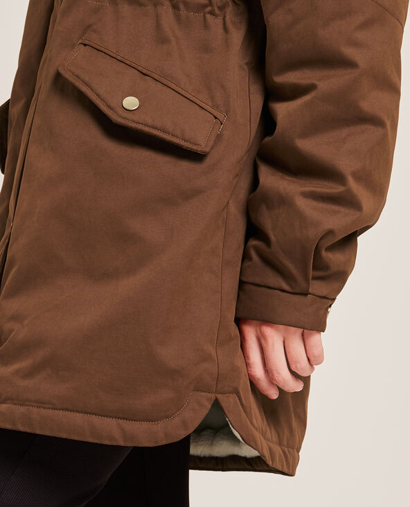 Parka avec doublure fourrure marron - Pimkie