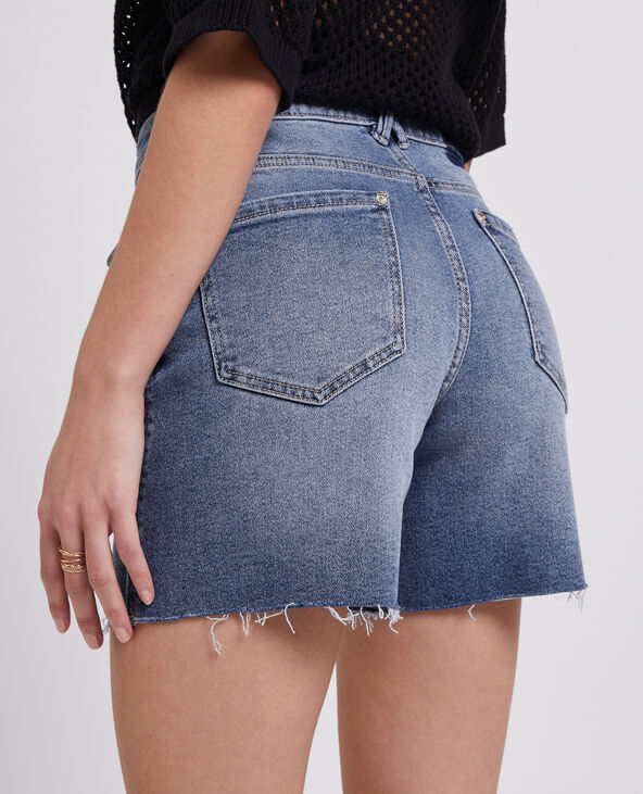 Bermuda en jean raw cut bleu - Pimkie