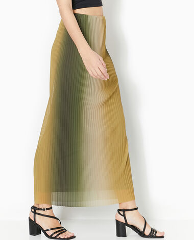 Jupe longue en tulle plissé vert clair - Pimkie