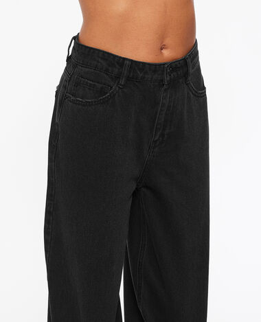Jean wide taille haute noir - Pimkie