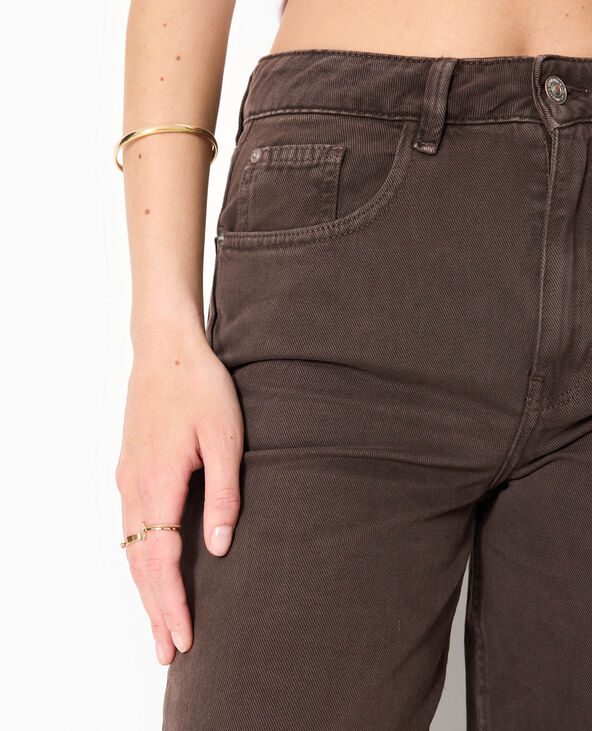Jean wide taille haute gris foncé - Pimkie