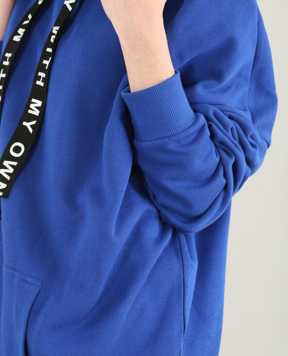 Long sweat à capuche bleu marine - Pimkie