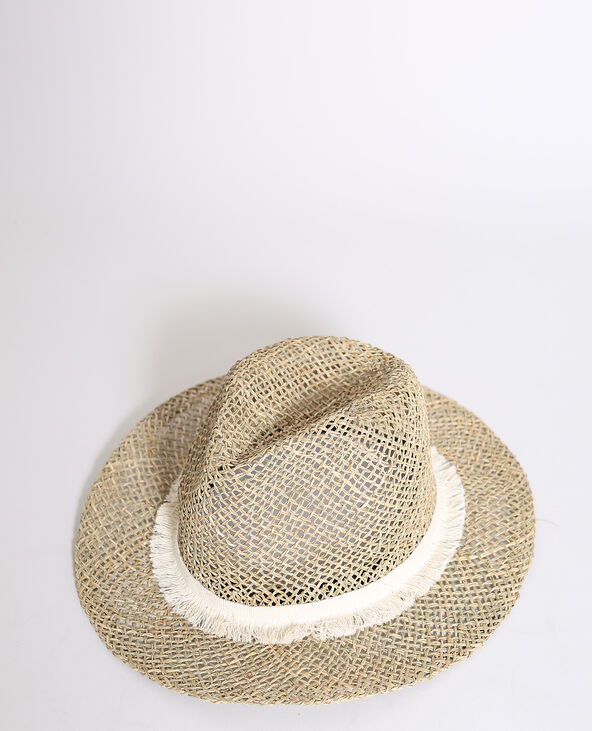 Fedora en paille beige - Pimkie