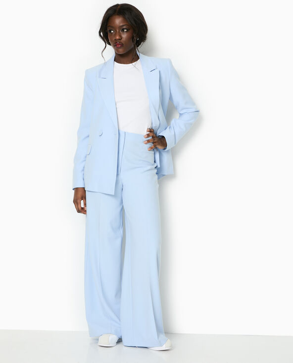 Pantalon large avec pinces bleu - Pimkie