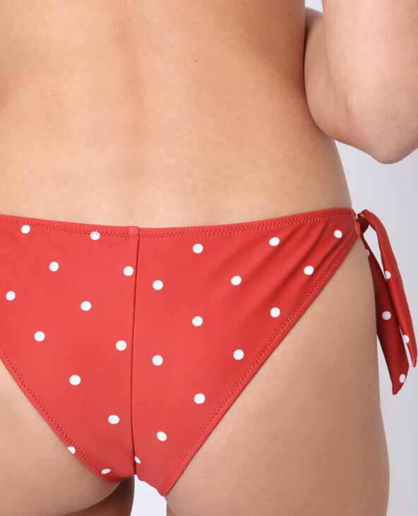 Bas de bikini à pois marron - Pimkie