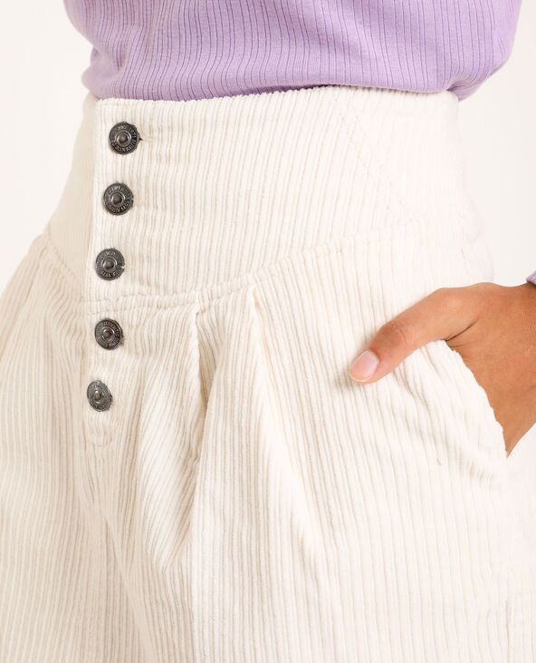 Jupe en velours blanc - Pimkie