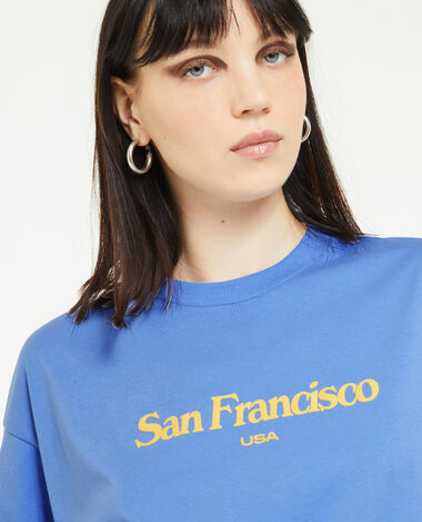 T-shirt oversize imprimé bleu - Pimkie