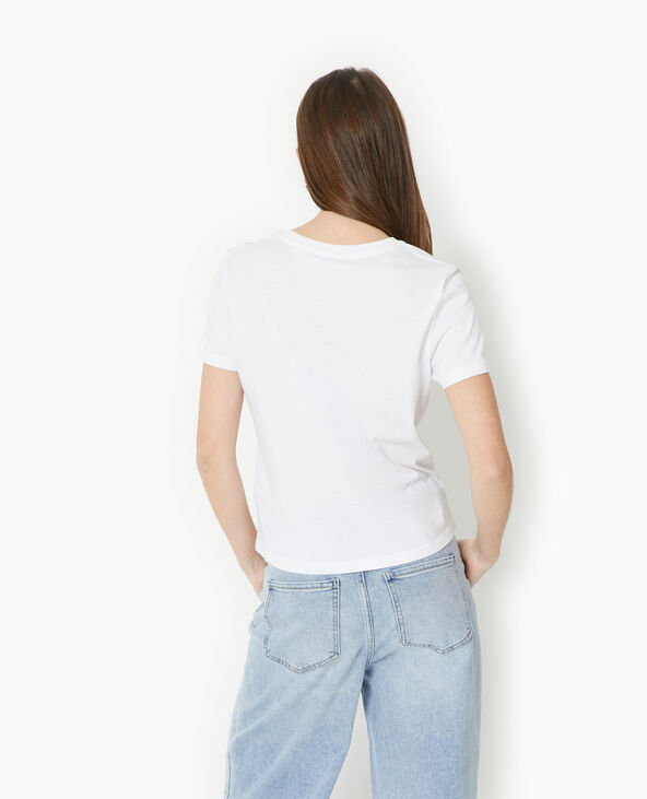 T-shirt basique col rond blanc - Pimkie