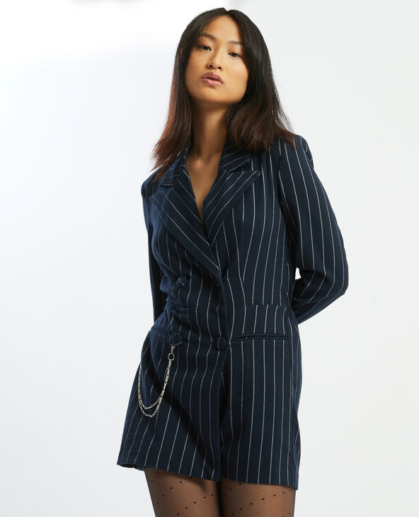 Combishort motif lignes bleu - Pimkie