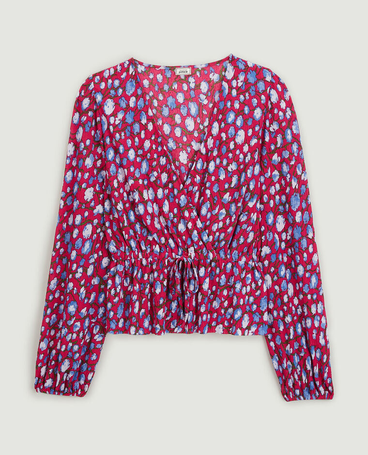 Blouse en tissu fluide rose fuchsia - Pimkie