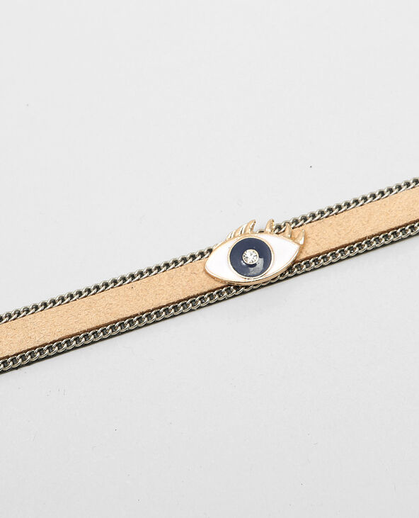 Collier choker œil beige - Pimkie