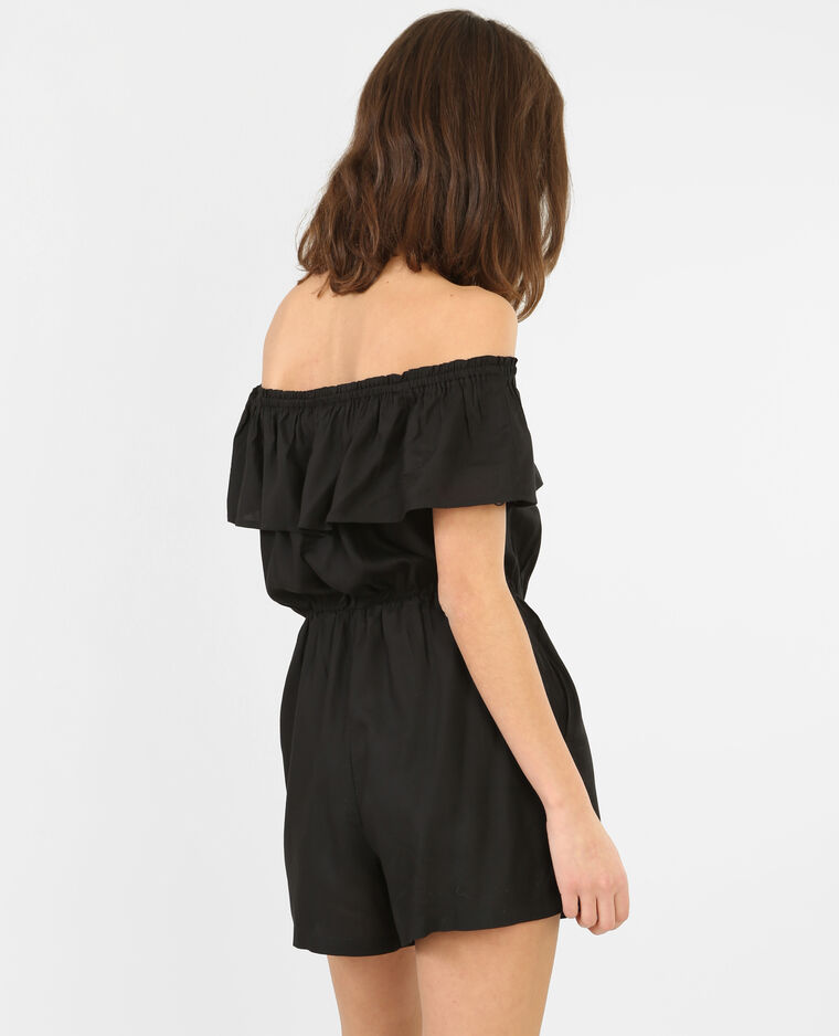 Combishort col bardot noir - Pimkie