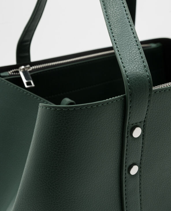 Grand sac cabas vert foncé - Pimkie