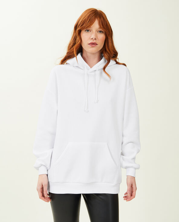 Sweat capuche oversize blanc - Pimkie