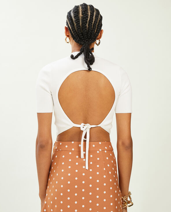 Top dos-nu en maille blanc - Pimkie