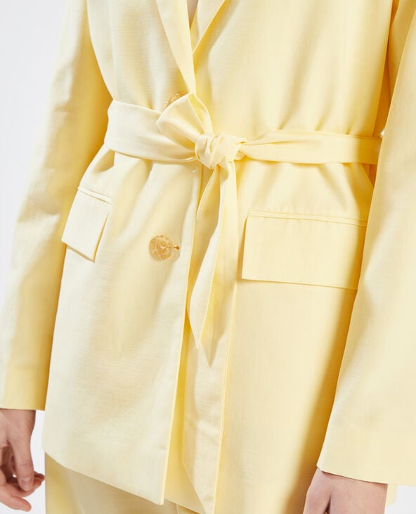Blazer à ceinture jaune - Pimkie