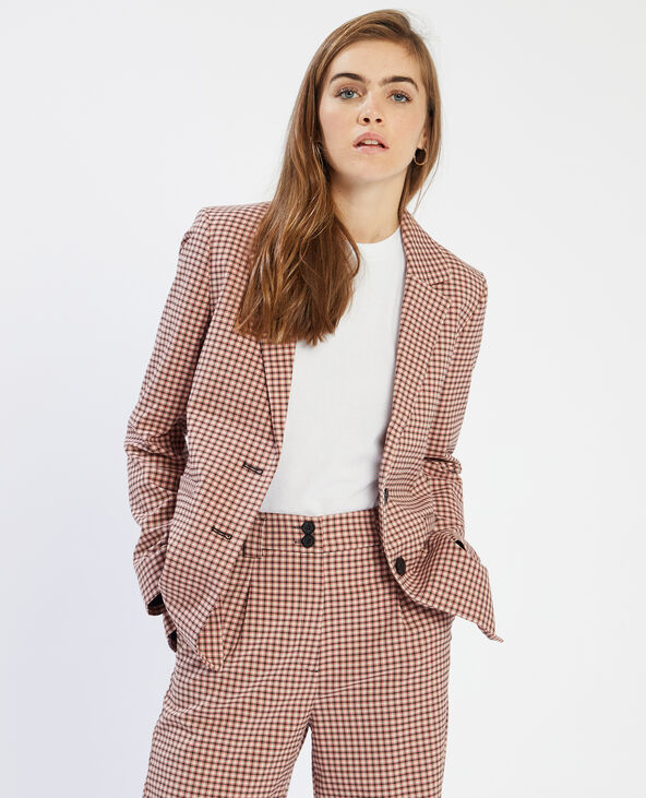 Blazer à carreaux lilas - Pimkie