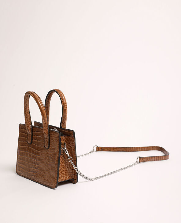 Mini sac croco beige - Pimkie