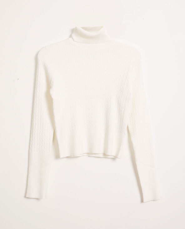 Pull col roulé blanc - Pimkie