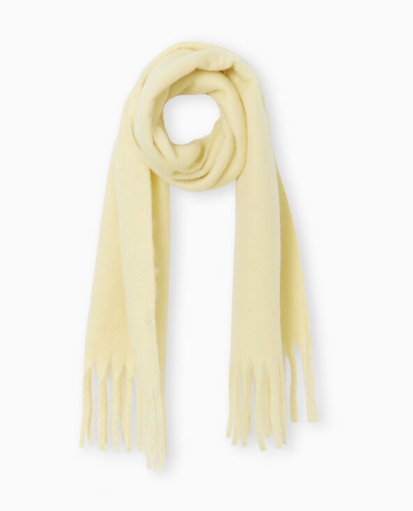 Grande écharpe en maille ultra douce jaune - Pimkie