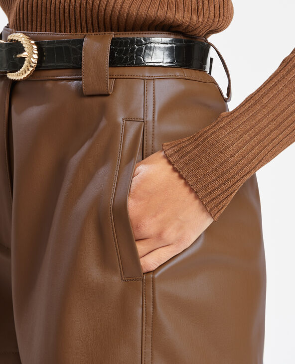 Short simili cuir marron - Pimkie