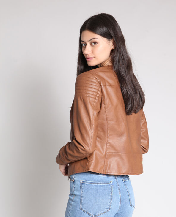 Veste simili cuir camel online