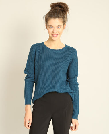Pull basique bleu foncé - Pimkie