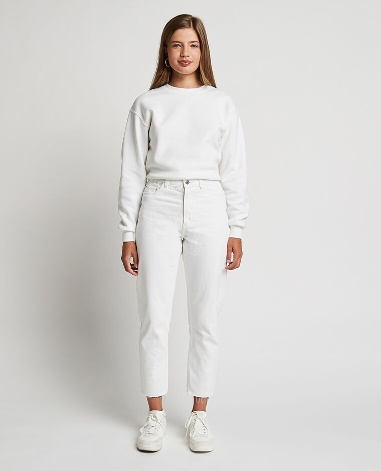 Jean straight taille haute blanc - Pimkie