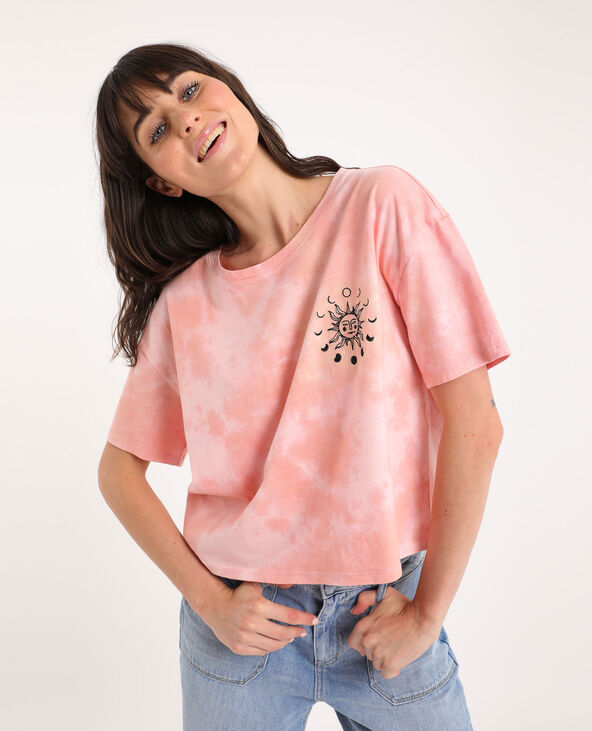 T-shirt tie & dye rose - Pimkie