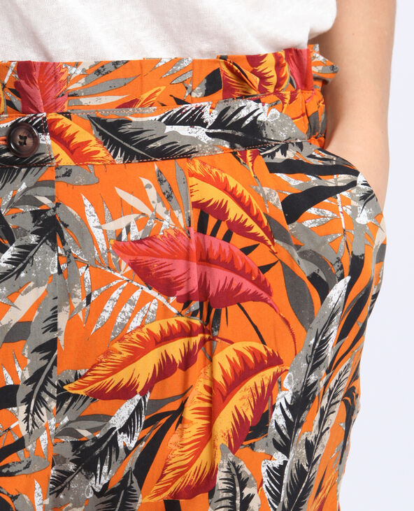 Pantalon à imprimé orange - Pimkie