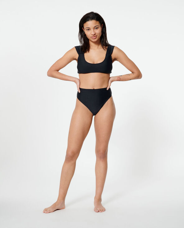 Bas de maillot de bain culotte haute noir - Pimkie